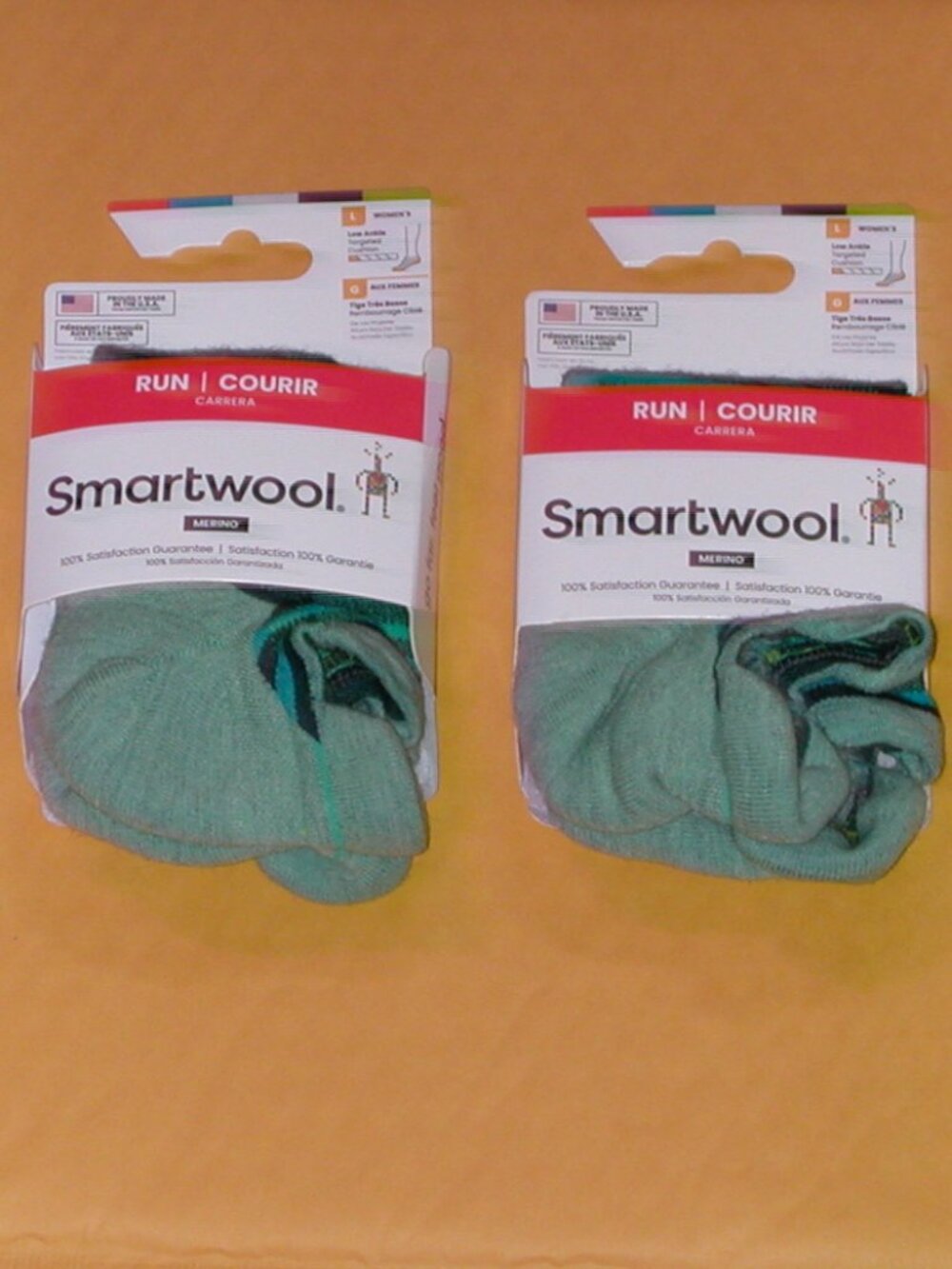 2 Pairs SmartWool Run Merino Targeted Cushion Pattern Low Ankle Socks Women's LG
